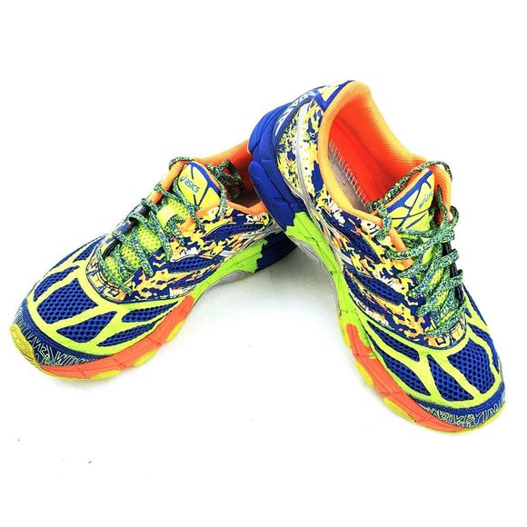 Asics Gel Noosa Tri 10 Blue Neon Green Womens 7 - Picture 2 of 8
